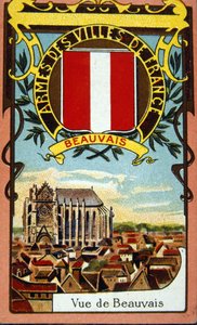 フランス・ボーヴェの街並み（1900年頃）（クロモリトグラフ 作： French School