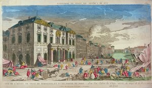 ホテルドゥヴィル、マルセイユ、1720年のビュー 作： French School