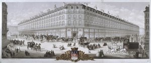 マガサンデュルーブルデパート、パリ、1866年のビュー 作： French School