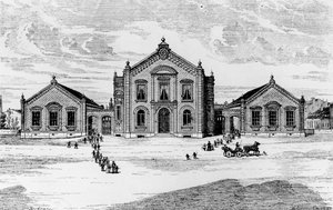 ジャンヌバティストアンドレゴダン（1817-88）、Solutions Socialesによる学校と劇場、ギーズの家族の視点、1871年、パリ 作： French School