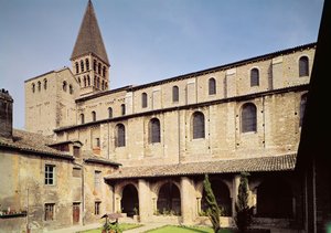 聖アルデインの回廊、10〜11世紀の眺め 作： French School