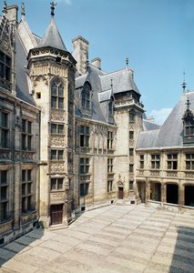 中庭の眺め、1443-51 作： French School