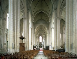 身廊の眺め、c.1162-80 作： French School