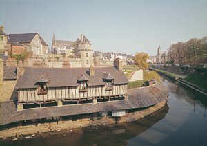 古い要塞と洗濯場の眺め 作： French School
