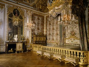 ハプスブルク・ロレーヌ家のフランス王妃マリー・アントワネット（1755年～1793年）の部屋の眺め。ヴェルサイユ、城博物館
