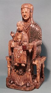 聖母子（木） 作： French School