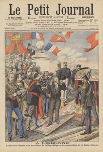 フランス大統領によるリスボン訪問（カラーリトグラフ）
