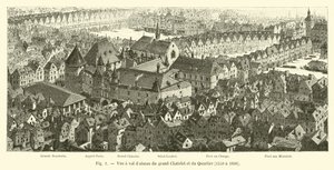 グランドシャトレーとカルチェの鳥瞰図、1550〜1696 作： French School