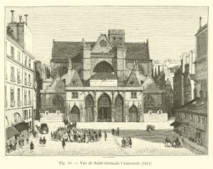 サンジェルマン・ルセロワの眺め、1834 作： French School