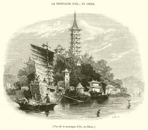 中国・金山の眺め（彫刻 作： French School