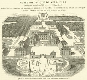 ルイ13世時代のヴェルサイユ宮殿の眺め（彫刻 作： French School
