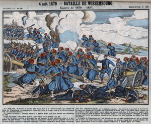 1870年から1871年にかけての戦争。ウィッセンブルグの戦い（8月4日 作： French School