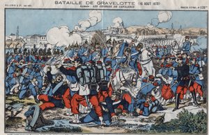 1870年のフランスとプロイセンの戦争。1870年8月、グラベロッテの戦い（またはサン・プリヴァの戦い、サン・プリヴァ）。