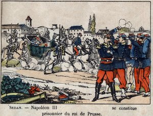 1870年のフランスとプロイセンの戦争。セダンの戦い、皇帝ナポレオン3世（Louis Napoleon Bonaparte 作： French School