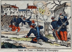 1870年のフランスとプロイセンの戦争：1870年11月30日から12月2日までのChampignyの戦いまたはVilliersの戦い。 作： French School