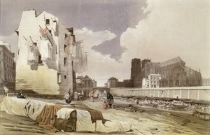 1840年頃、ケベモンテベロの洗面所にいる洗濯婦 作： French School