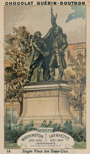 ワシントン、1732-1799年、ラファイエット、1757-1834年、アメリカ合衆国からの独立、エリジープレイスからアメリカ合衆国 作： French School