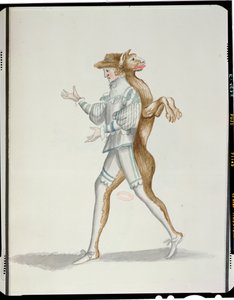 1653年2月23日、ルイ14世が踊ったジャンバプティストリュリー作のバレエデラニュイの狼男の衣装（紙のトイレ） 作： French School