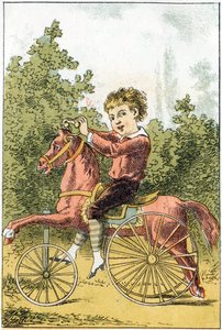 馬を弾くときはU U U U U U U DA DAと言う - 19世紀末「Alphabet des petits savants」（クロモリソグラフ