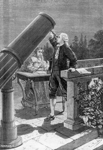ウィリアムハーシェル（1738-1822）が惑星天王星を発見 作： French School