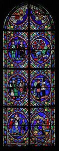 聖パンタレオンの生涯の場面を描いたウィンドウw.101 作： French School
