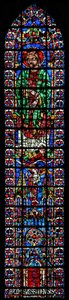 セントアンドリューとソアソン教会を描いたウィンドウw102 作： French School