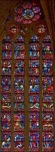 聖ユスタシュの生涯の場面を描いたウィンドウw214 作： French School