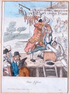 努力なし、1781（カラー彫刻） 作： French School