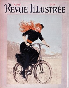 自転車に乗る女性 - 表紙「Revue illustrée", No.168, Arts Deco.