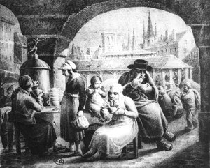 コーヒーを売る女性c。 1820 作： French School