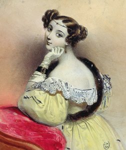 Diademを持つ女性、1835年頃 作： French School