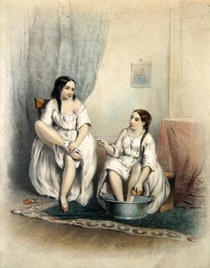 女性のトイレ事情（カラー彫刻） 作： French School
