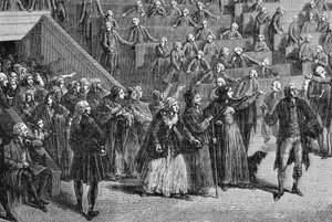 女性が議会に侵入、1789年10月56日 作： French School