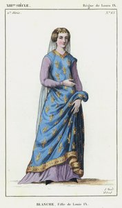 13世紀、ルイ9世の治世、ルイ9世の娘ブランシュ（彩色済み彫刻 作： French School