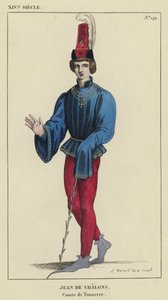 14世紀、トネール伯爵ジャン・ド・シャロン（彩色済み彫刻 作： French School