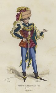 若いダンディ、1480 作： French School