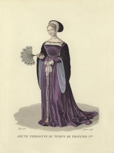 フランスのフランシスコ1世の時代の若い女性 作： French School