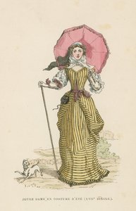 17世紀の夏のドレスの若い女性 作： French School
