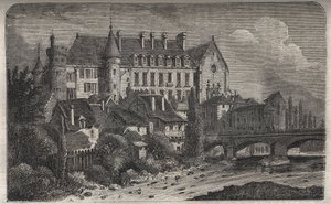 アリエ県のラパリスのラパリスコミューンの城-ヴィクトルデュルイ（1811-1894）による「フランスの歴史」の彫刻-1882年 作： French School