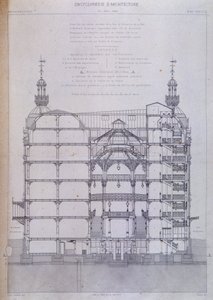 パリのデパート、ル・プランタン：横断的な建築。 作： French School
