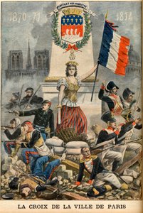 fluctuat nec mergitur - パリの町の十字架がパリの紋章に導入される（英字新聞「Le Petit Journal」5月5日付のイラスト