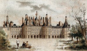 シャンボール城の眺め（Loir et cher）。 作： French School