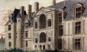 エグエン城の眺め（セーヌ、オワーズ地方 作： French School