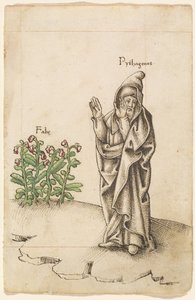 「豆を食べないで」[fol. 25直腸] 作： French early 16th Century