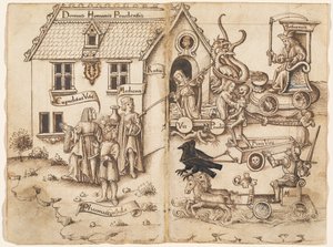 「果てに着いたら引き返すな」[fol. 26 verso / 27 recto] 作： French early 16th Century