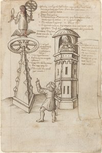 機会の女神像と通行人、そして後悔 [fol. 8r] 作： French early 16th Century
