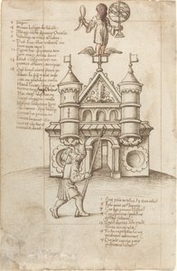 機会の女神像と通行人 [fol. 8レクト] 作： French early 16th Century