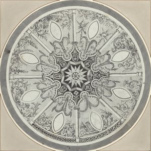 はめ込み円形テーブルトップのデザイン、代替品あり 作： French or Italian 18th Century