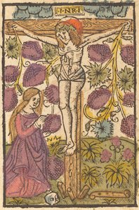 ブドウのつるを持つ十字架上のキリスト 作： French or Netherlandish 15th Century