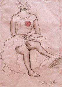 傷跡を示す自画像 作： フリーダ・カーロ